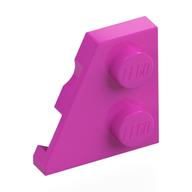 Wedge Plate 2 x 2 Left (Dark Pink)