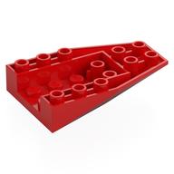 Brick Wedged, Sloped Inverted 6 x 4 with 4 Stud Connections (Red)