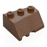 Brick Wedged, Sloped 45° 3 x 3 Right (Reddish Brown)