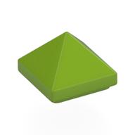 Brick Sloped 45° 1 x 1 x 2/3 Quadruple Convex [Pyramid] (Lime)