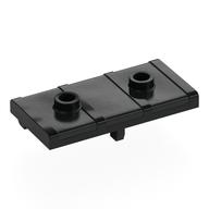 Treasure Chest Lid, Flat with 2 Studs (Black)