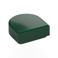 Tile Round 1 x 1 Half Circle (Dark Green)