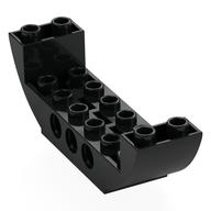Brick Curved Inverted 2 x 8 x 2 Double (Black)