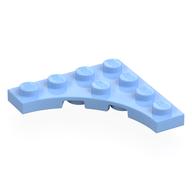 Plate Special 4 x 4 with 3 x 3 Quarter Round Cutout (Bright Light Blue)