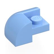 Brick Round, Curved 2 x 2 x 1, Corner (Bright Light Blue)