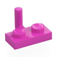 Plate Special 1 x 2 with Bar Up [Horizontal Arm 5mm] (Dark Pink)