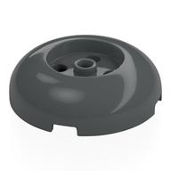 Brick Round 4 x 4 Dome Top with Round 2 x 2 Recessed, 4 Studs (Dark Bluish Gray)