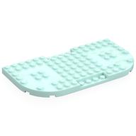 Plate Special 8 x 16 x 2/3, Two Rounded Corners, Reduced Stud Sections (Light Aqua)