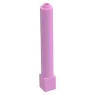Support Round 1 x 1 x 6 Solid Pillar (Bright Pink)