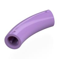 Brick Round 1 x 1 D. Tube with 45° Elbow and Axle Holes (Crossholes) at Each End (Medium Lavender)