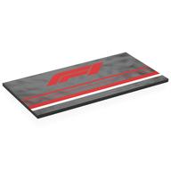 Tile 8 x 16 with Red F1 Logo, Red/White Lines Print (Black)