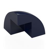 Brick Round Corner, Curved 2 x 2 x 1 2/3 Quarter Dome with 1 Cutout (Dark Blue)