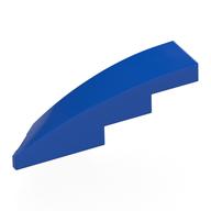 Brick Wedged, Curved 1 x 4 with Stud Notch Right (Blue)