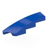 Brick Wedged, Curved 1 x 4 with Stud Notch Left (Blue)