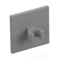 Road Sign Clip-on 2 x 2 Square [Thick Open O Clip] (Light Bluish Gray)