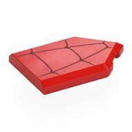 Tile Special 2 x 3 Pentagonal with Dark Red Webs Print (Red)