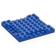 Plate Special 8 x 8 x 2/3 with Four 1 x 4 Recessed Edges (Blue)