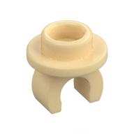 Plate Special Round 1 x 1 with Hollow Stud and Underside Clip (Tan)