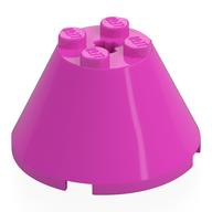 Cone 4 x 4 x 2, Axle Hole [Plain] (Dark Pink)