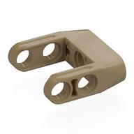 Technic Pin Connector Toggle Joint Smooth Double with Axle and Pin Holes (Dark Tan)