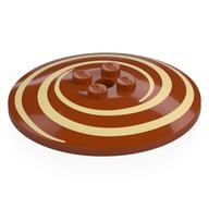 Dish 6 x 6 Inverted (Radar) with Tan Swirls Print (Dark Orange)