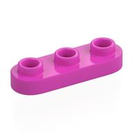 Plate Special 1 x 3 Rounded with 3 Open Studs (Dark Pink)