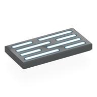 Tile 2 x 4 with White Vents Print (Dark Bluish Gray)