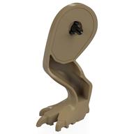 Animal Body Part, Dinosaur, Tyrannosaurus Rex / Indominus Rex / Carnotaurus Leg, Right, with Pin with Sand Blue Markings Print (Dark Tan)