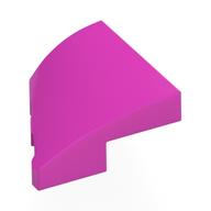 Brick Wedged, Curved 2 x 2 with Stud Notch Right (Dark Pink)