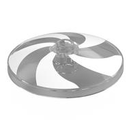 Dish 4 x 4 Inverted with Open Stud [Radar] with White Swirls Print (Trans-Clear)