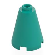 Cone 2 x 2 x 2, Open Stud (Dark Turquoise)