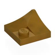 Plate Special 2 x 2 with Double Inverted Curve, 1 Stud (Pearl Gold)