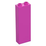Brick 1 x 2 x 5 with Hollow Studs (Dark Pink)
