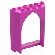 Panel 2 x 6 x 6 with Gothic Arch (Dark Pink)