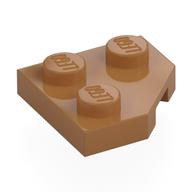 Wedge Plate 2 x 2 Cut Corner (Medium Nougat)