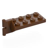 Hinge Plate 2 x 4 with Articulated Joint - Male (Reddish Brown)