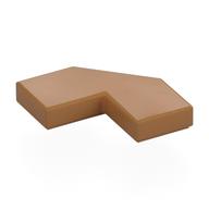 Tile Special 2 x 2 Corner with Cut Corner - Facet (Medium Nougat)