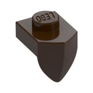 Plate Special 1 x 1 with Vertical Tooth (Dark Brown)