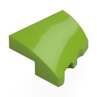 Brick Wedged, Curved 2 x 2 with Stud Notch Left (Lime)