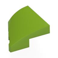 Brick Wedged, Curved 2 x 2 with Stud Notch Right (Lime)
