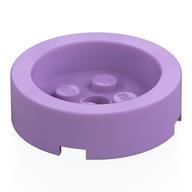 Brick Round 4 x 4 with Recessed Center (Medium Lavender)