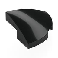 Brick Round Corner, Curved 2 x 2 x 2/3 Quarter Circle With 1 x 1 Bottom Cutout (Black)