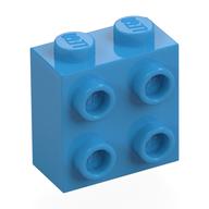 Brick Special 1 x 2 x 1 2/3 with 4 Studs on 1 Side (Dark Azure)