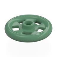 Plate Special Round 1 x 1 Stud with 3 x 3 Ring Around (Sand Green)