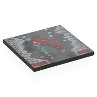 Tile 6 x 6 with Retro Arcade Game Print (Black)
