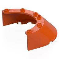 Windscreen Round, Sloped 6 x 8 x 2 (Reddish Orange)