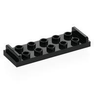 Plate Special 2 x 6 with 2 x 5 Studs and Door Stops on Top (Black)