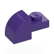 Brick Curved 1 x 2 x 1 with Curved Top (Dark Purple)