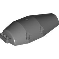 Tipper Drum Cement Mixer 7 x 15 x 4 1/2 Half with 4 Technic Pin Holes (Dark Bluish Gray)