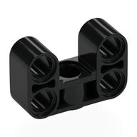 Technic Beam 2 x 3 Thick [90° Offset Centre Beam Hole] (Black)